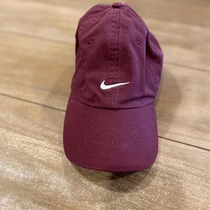 Nike Burgundy Cap with White Logo